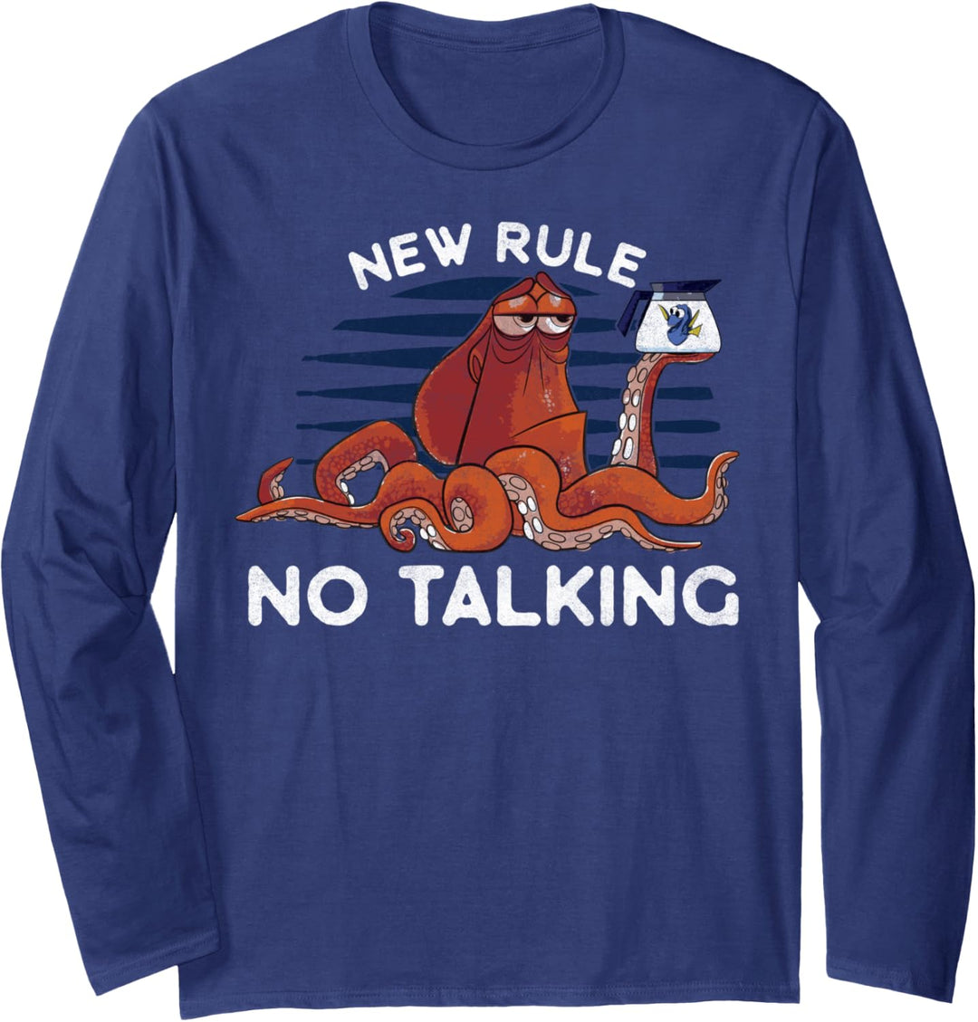 Disney Pixar Finding Dory Hank Faded New Rules Text Langarmshirt