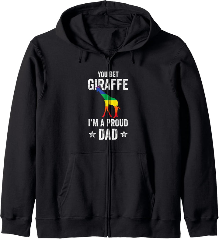 Sie Wette Giraffe Ich bin ein stolzer Vater lustig LGBT Kapuzenjacke
