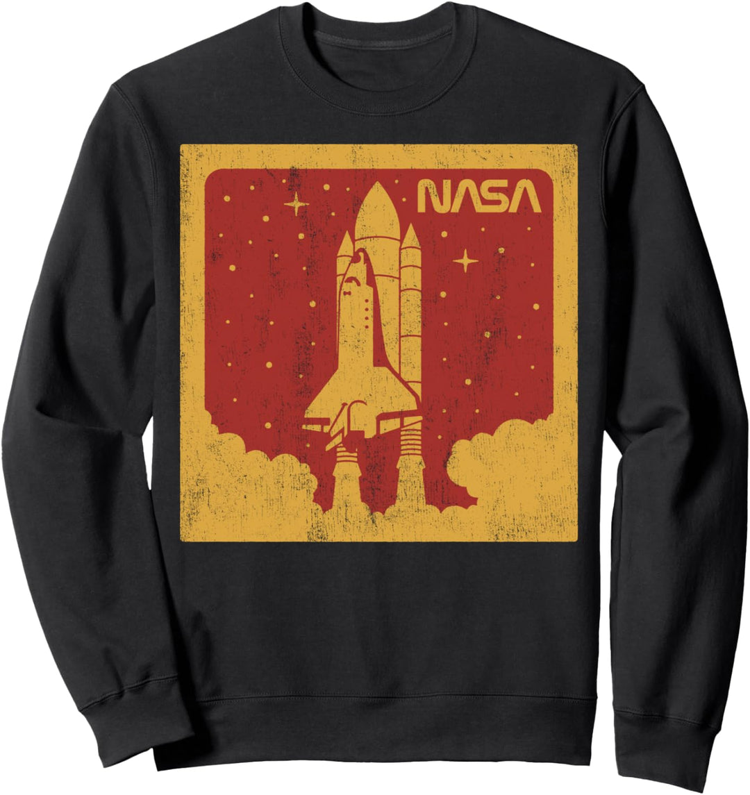 NASA Red And Orange Rocket Launch Poster Sweatshirt