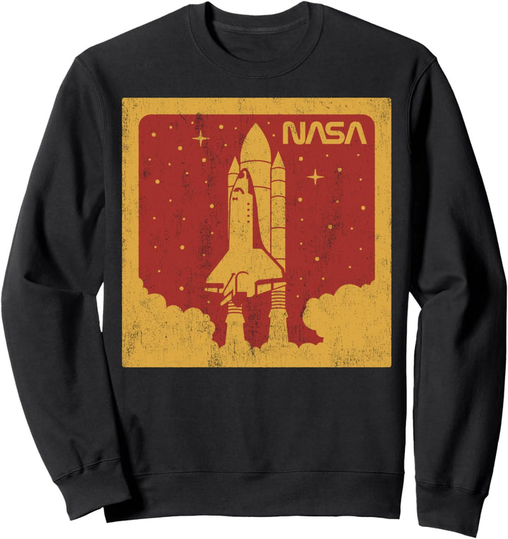 NASA Red And Orange Rocket Launch Poster Sweatshirt