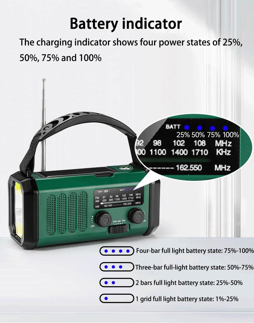 TKMARS Radio Batteriebetrieben Notfall 20000mah Solar Radio FM/AM Outdoor Radio Notfallradio Mit Kur