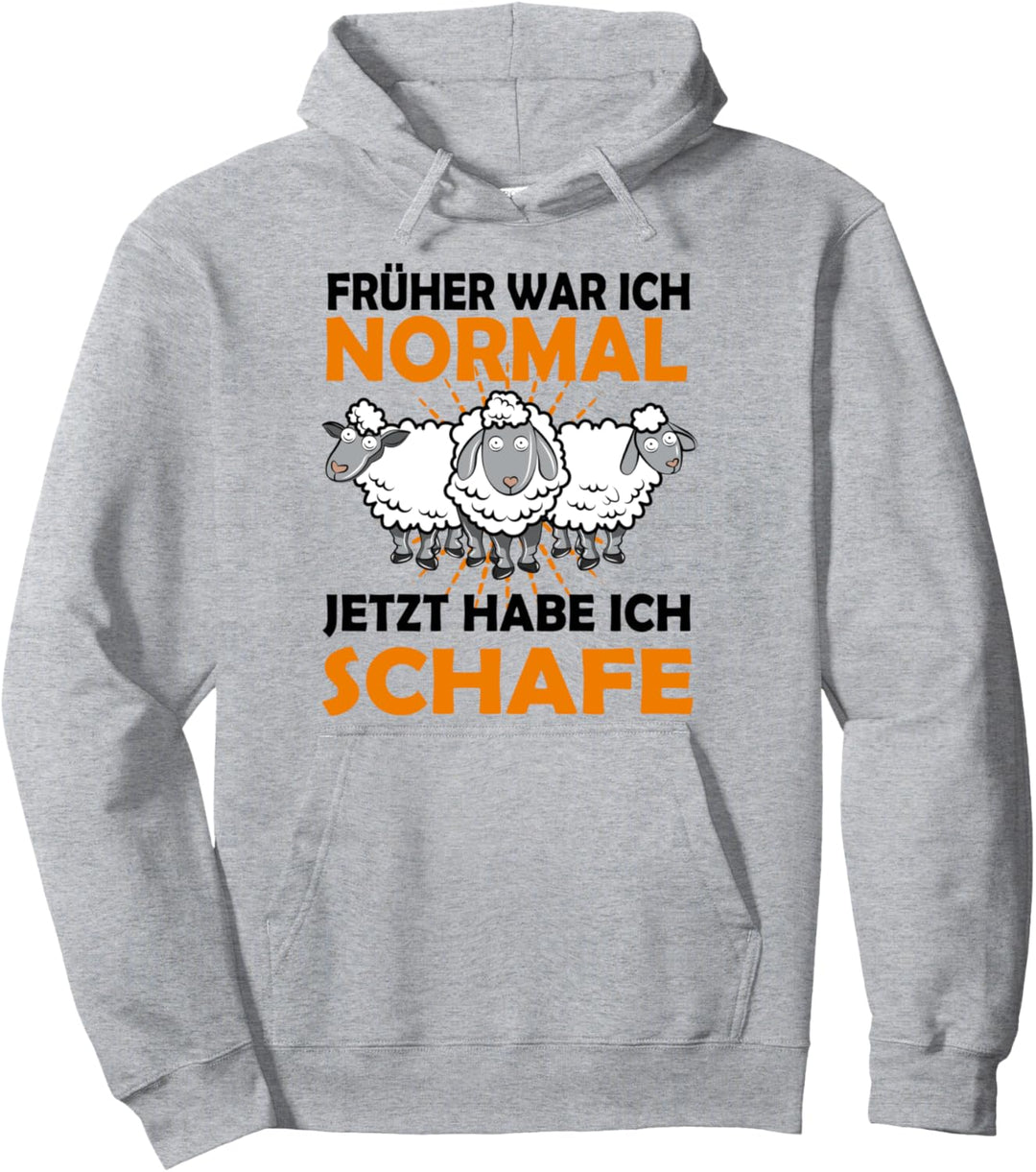 Früher war ich normal jetzt habe ich Schafe Schafzüchter Pullover Hoodie