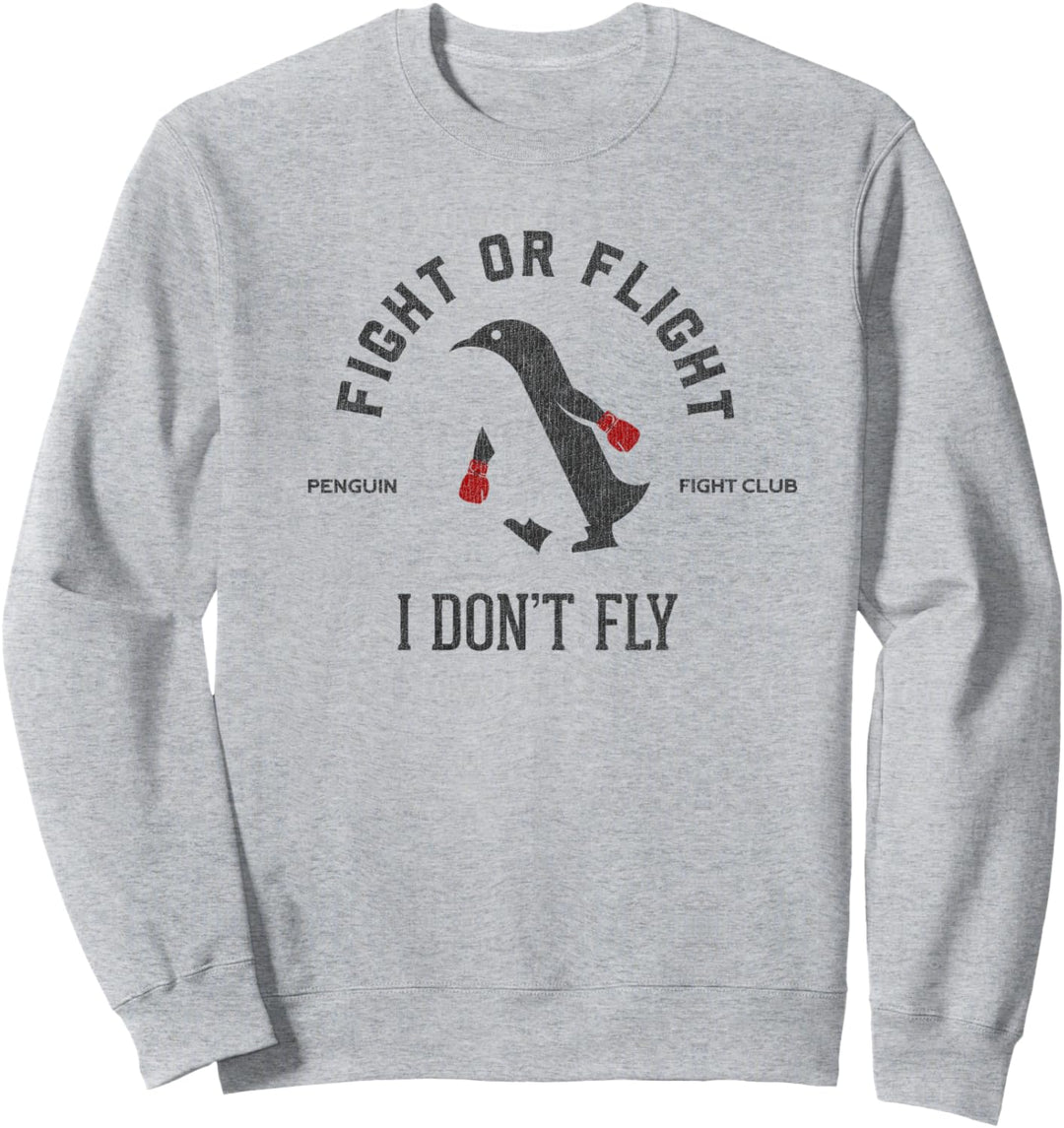 Funny vintage penguin boxing motivation Sweatshirt