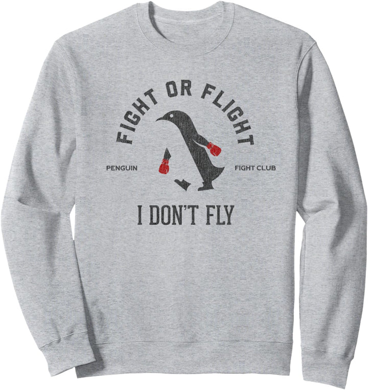 Funny vintage penguin boxing motivation Sweatshirt