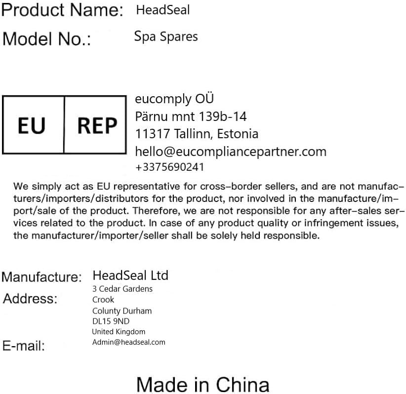 HeadSeal.com Heizungsdichtungsset kompatibel mit Lay Z Spa Airjet und Hydrojet Modellen