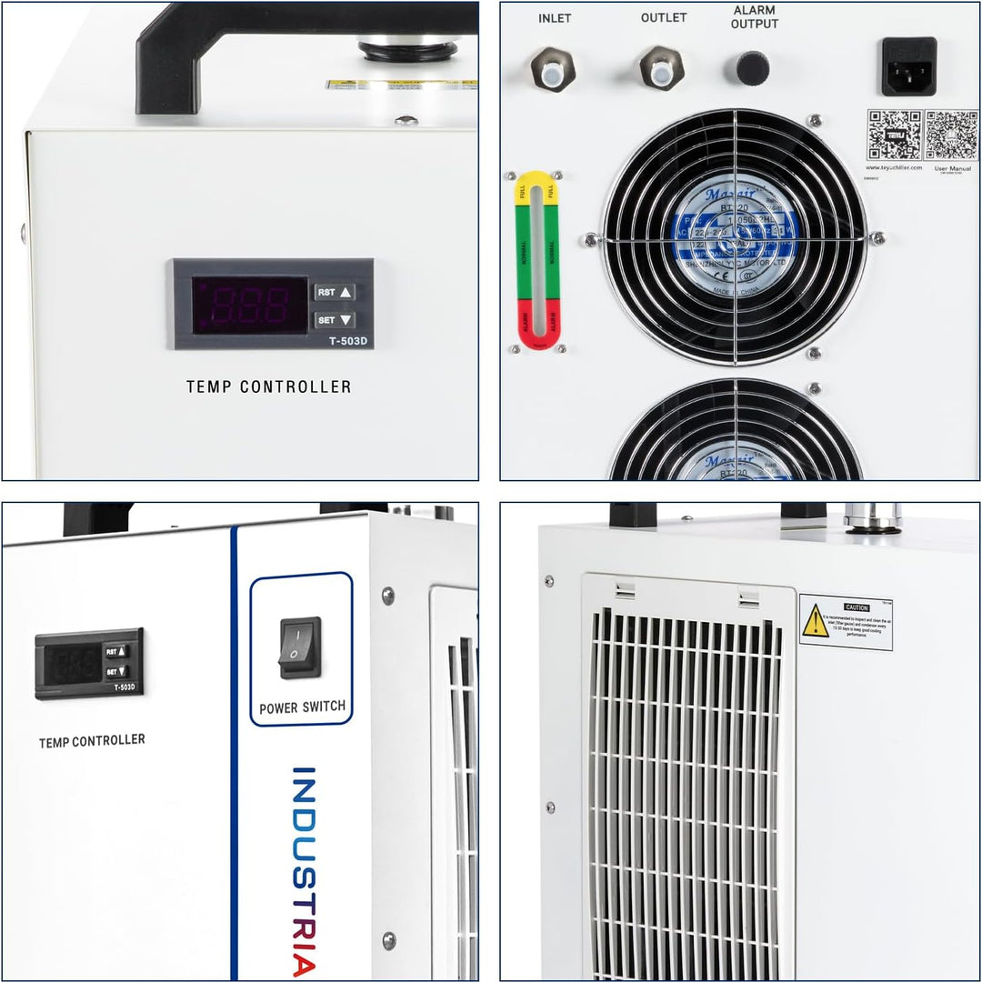 Cloudray CW-5200 Wasserchiller 6L Industrieller Wasserkühler für CO2 Lasergravierer & Schneidemaschi