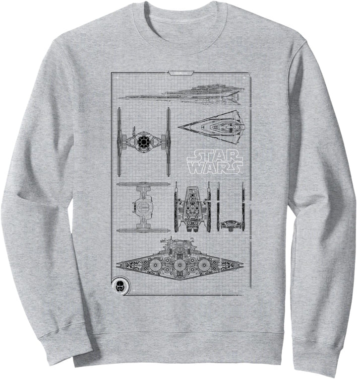 Star Wars Imperial Schematics Black Sweatshirt