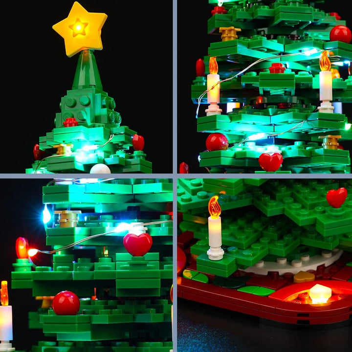BrickBling Update Version Led Licht Set Kompatibel mit Lego Weihnachtsbaum (Kein Modell), Dekoration