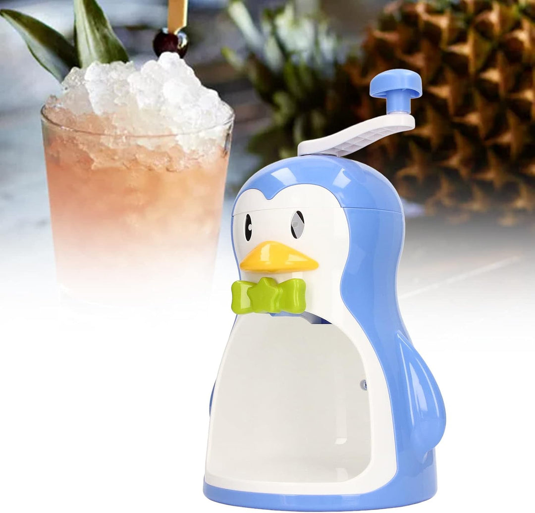 Blue Penguin Rasiereismaschine,Pinguin-Eisbrecher,Rasiermaschine, ABS,Manuelle Schneekegelmaschine,T