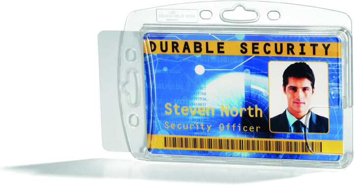 Durable Doppelbox für 2 Betriebs-/Sicherheitsausweise im Format 54 x 85 mm, Packung à 10 Stück, tran