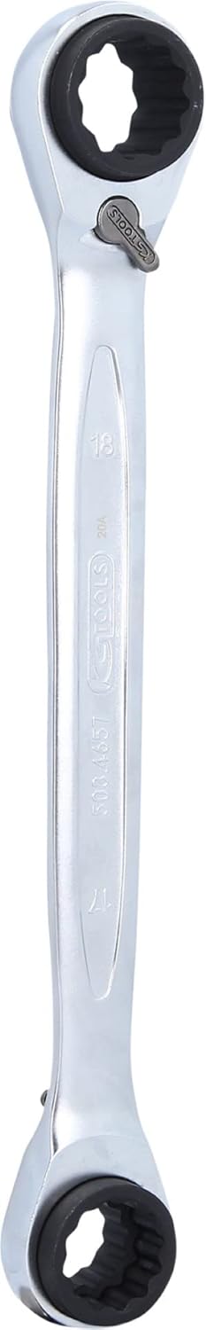 KS Tools 503.4657 4 in 1 GEARplus umschaltbar Doppel-Ratschenringschlüssel, 14x17x18x19mm, 14x17x18x