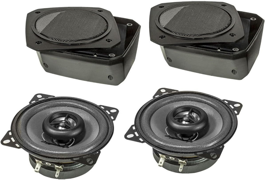 tomzz Audio 4000-010 Retro Look Aufbau Lautsprecher-Satz im Gehäuse DIN 100mm Lautsprecher 2-Wege Ko