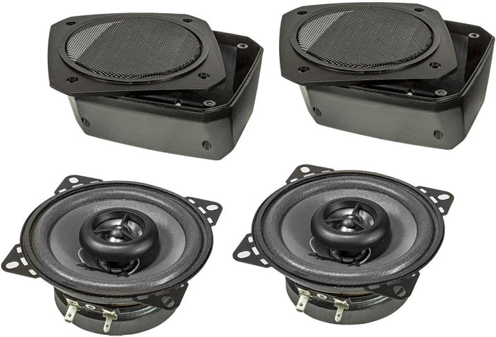 tomzz Audio 4000-010 Retro Look Aufbau Lautsprecher-Satz im Gehäuse DIN 100mm Lautsprecher 2-Wege Ko