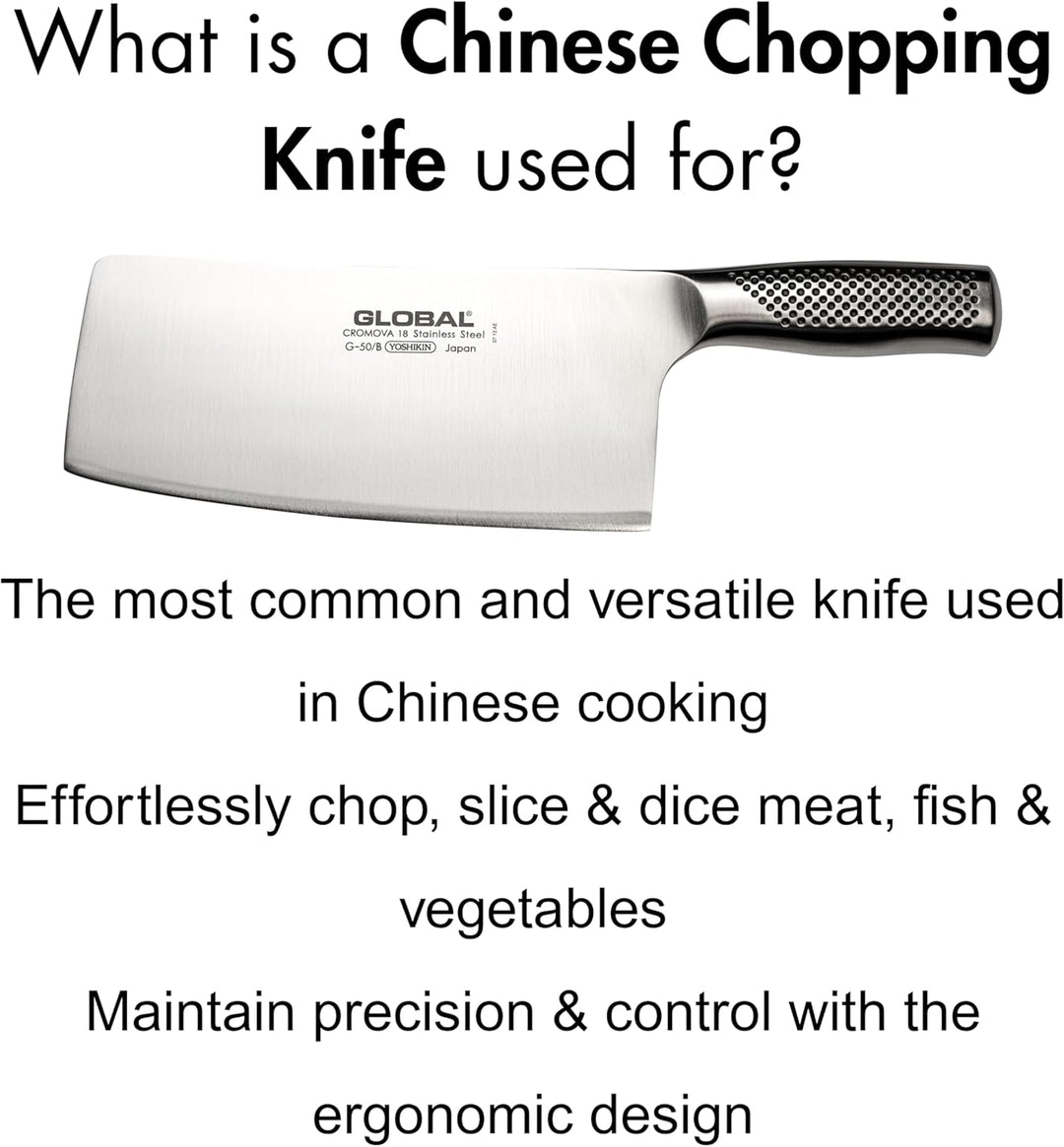 Global 850003 G-50 chinesisches Hackbeil, 20 cm