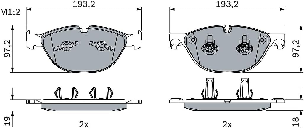 Bosch Bremsklötze Bremsbeläge Bremsbelagsatz 0 986 494 955