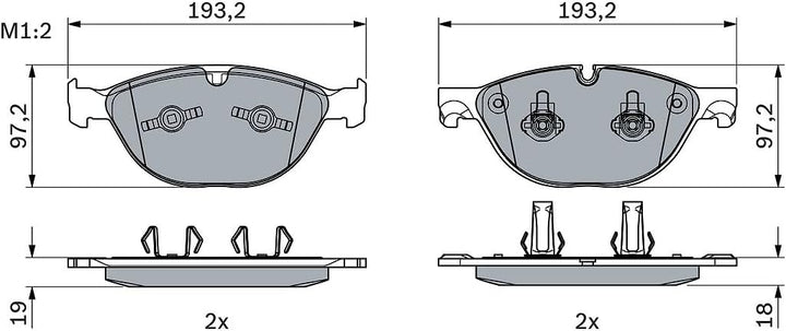 Bosch Bremsklötze Bremsbeläge Bremsbelagsatz 0 986 494 955