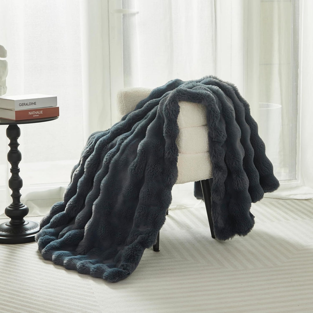 Kuscheldecke Kaninchen Plüsch Flauschige Decke Soft Wohndecke Dick 1000GSM Flanell Couchdecke Warme