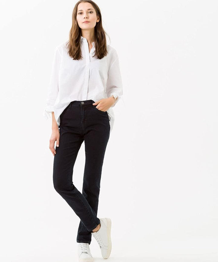 BRAX Damen Style Mary Blue Planet Nachhaltige Five-Pocket Jeans 26W / 32L Clean Dark Blue, 26W / 32L