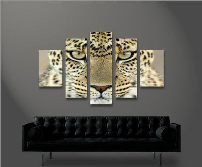 islandburner Bild Bilder auf Leinwand Leopard MF Katze Raubkatze XXL Poster Leinwandbild Wandbild De