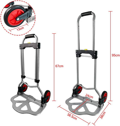 UISEBRT Sackkarre Klappbar - Aluminium Sackkarre Treppensteiger Stabiler Handkarre Transportkarre bi