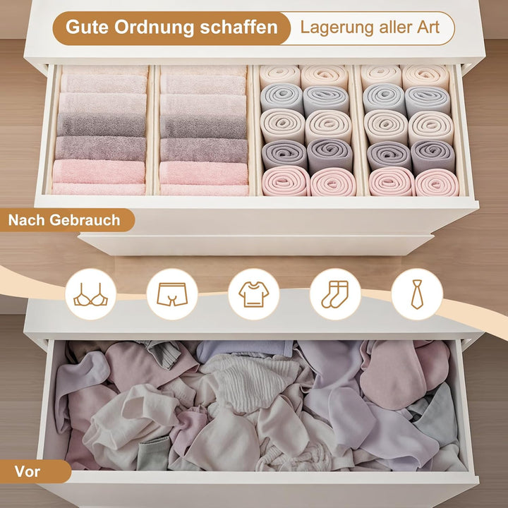 Malm FileFolding Box für MALM Kommode, aus Polyester und Leinen, Waschbar, Beige, Stabiler Boden, Sc