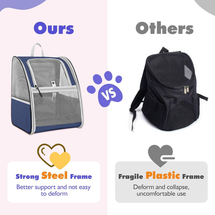 Pawaboo katzenrucksack, hunderucksack für Katzen Hunde Welpen mit Fenster, Haustier Rucksack cat Bac