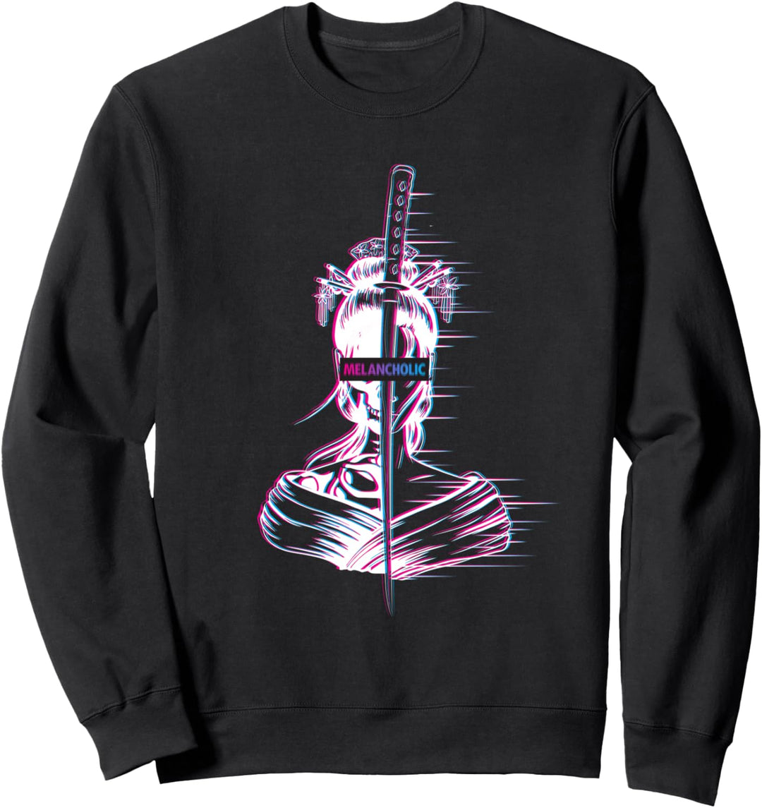 Geisha in Japan Vaporwave und Vaporwave Glitch mit Vaporwave Sweatshirt