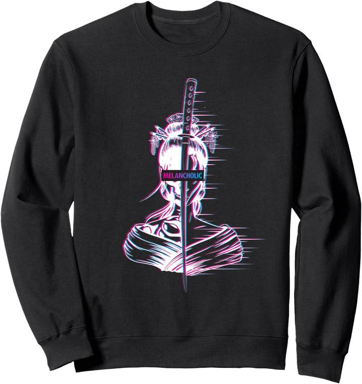 Geisha in Japan Vaporwave und Vaporwave Glitch mit Vaporwave Sweatshirt