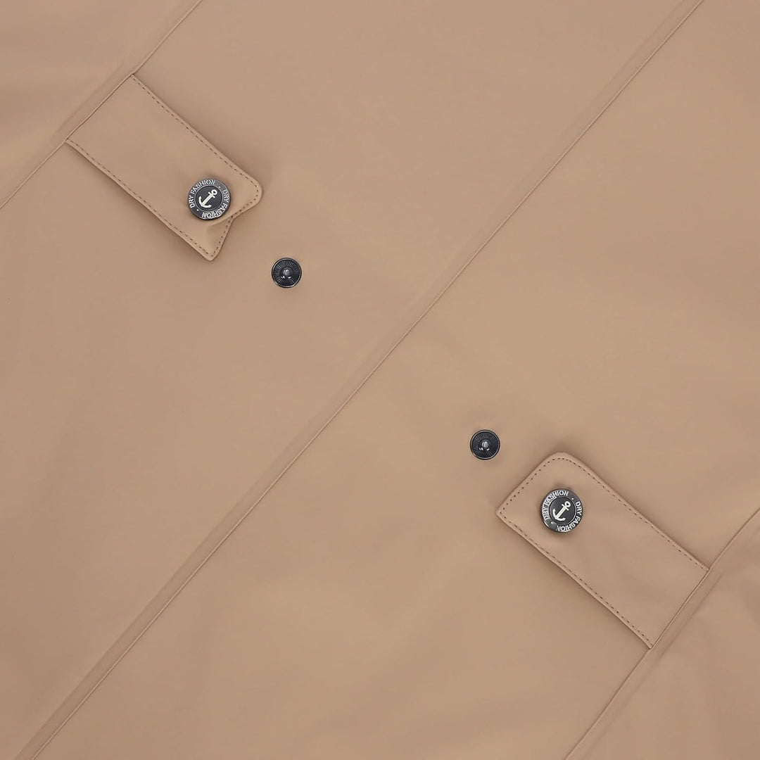 Dry Fashion Damen Regenmantel Malmö - Frauen Regenjacke Jacke mit Kapuze Lang Winddicht Wasserdicht