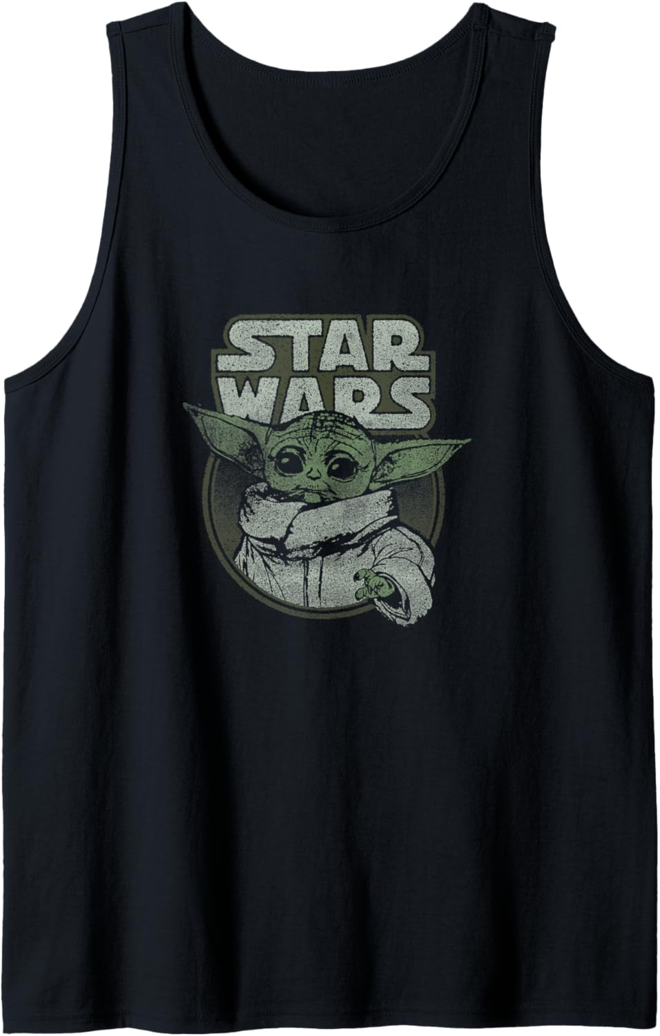 Star Wars The Mandalorian The Child Faded Circle Portrait Tank Top