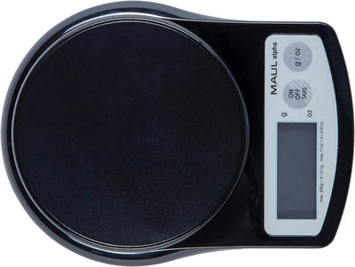 Maul 1640590 Präzisionswaage MAULalpha mit Batterie, 500 g, schwarz