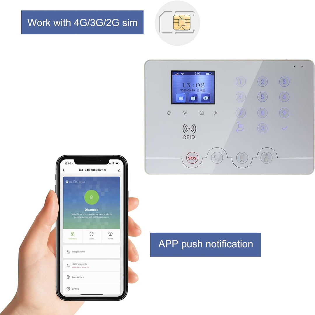 Wolf Guard 4G WiFi Home Alarmsystem alarmanlagen auf Deutsch, smart home alarmanlage mit app, kompat