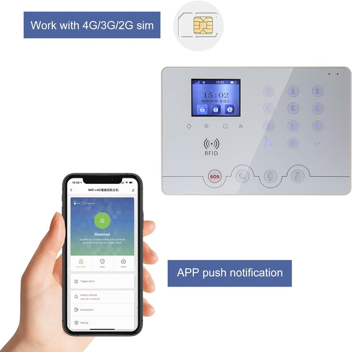 Wolf Guard 4G WiFi Home Alarmsystem alarmanlagen auf Deutsch, smart home alarmanlage mit app, kompat