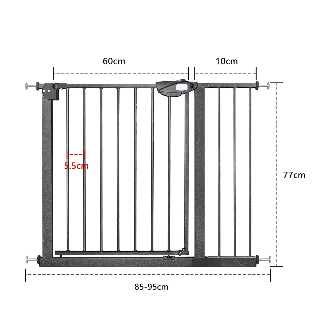 Froadp Türschutzgitter Baby Treppengitter Kindergitter ohne Bohren 85-95cm Türgitter Treppen Beidsei