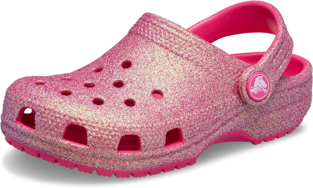 Crocs Unisex Kinder Classic Iridescent Glitter Clog K 19/20 EU Dragon Fruit, 19/20 EU Dragon Fruit