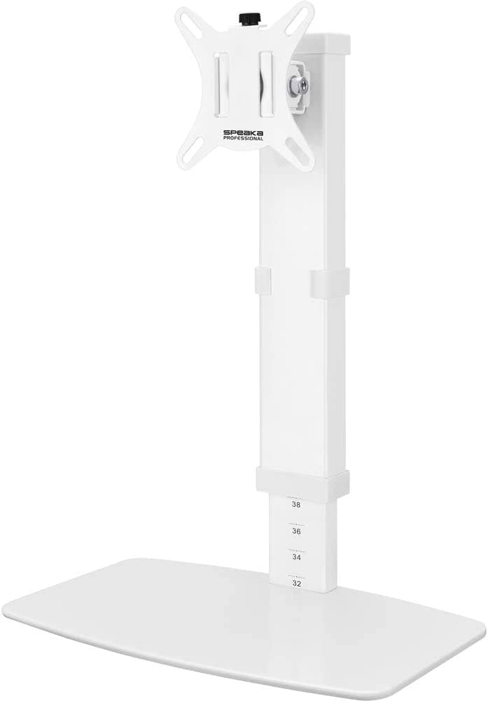 Speaka Professional SP-TMS-201 Monitor-Standfuss 1 Display(s) 43,2 cm (17) - 81,3 cm (32) Weiss Höhe
