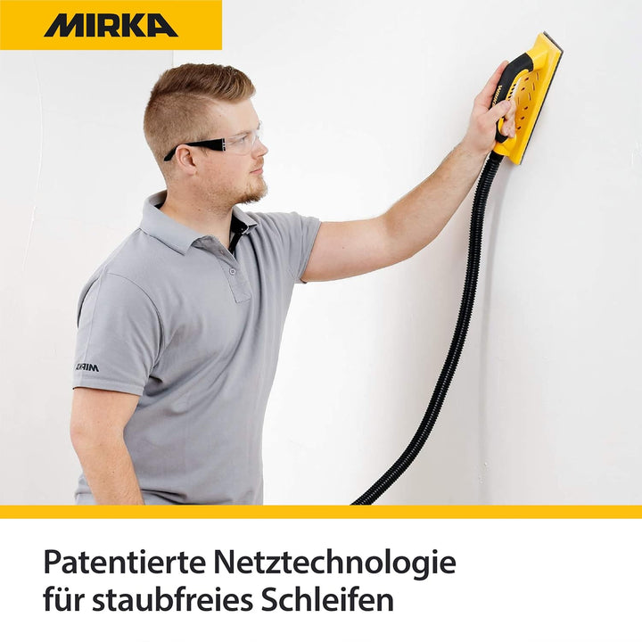 Mirka Handy Handschleifer Starter-Kit &amp; Abranet® Netz-Schleifstreifen (80 x 230 mm), Profi-Schleifgi