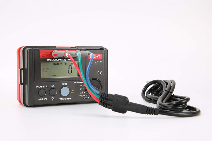 UNI-T UT582+ Digital RCD (ELCB) Tester Auto RAMP Leakage Circuit Breaker Meter mit Mis-Operation Buz