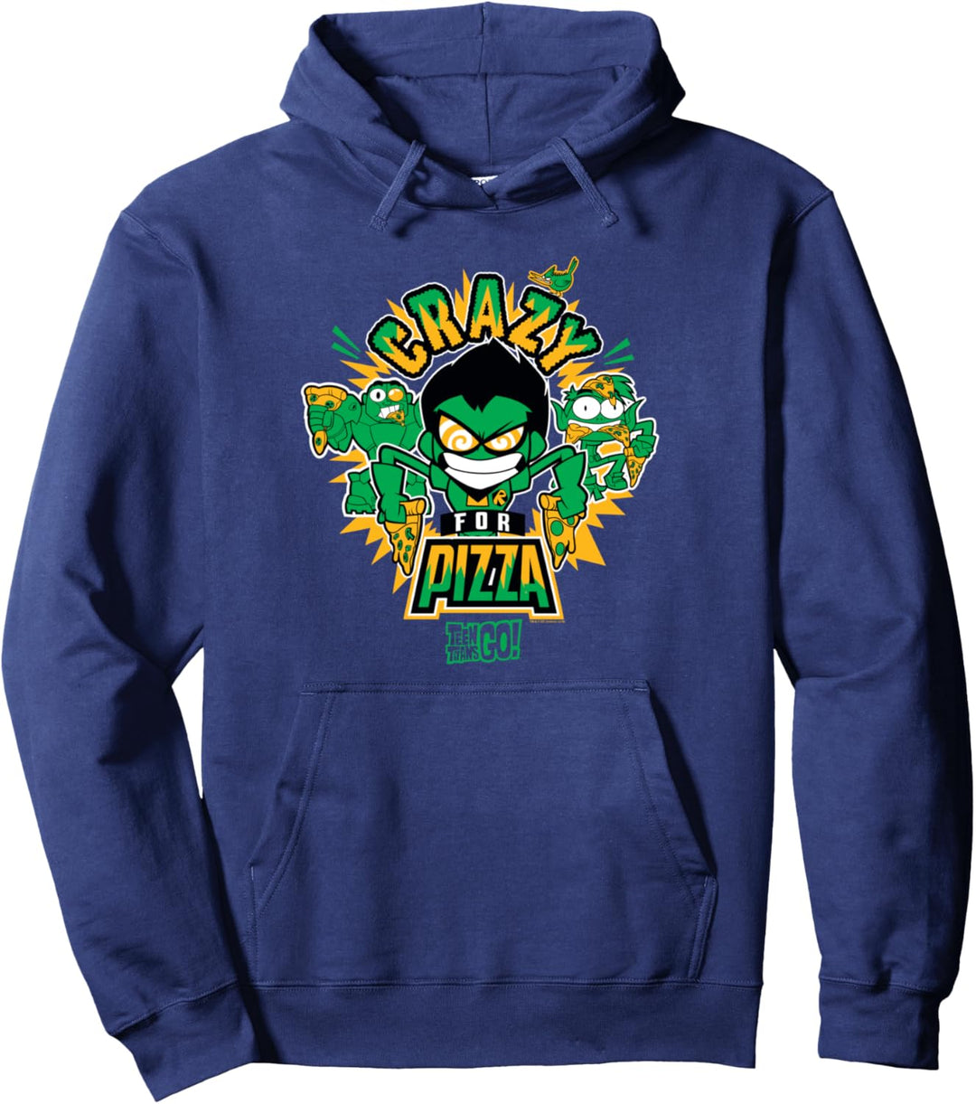 Teen Titans Go! Crazy for Pizza Adult Pullover Hoodie