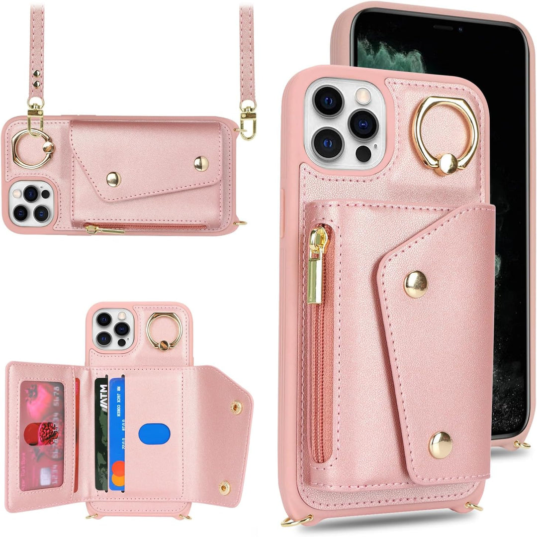 Lipvina Hülle für iPhone 11 Pro Max Hülle mit Band Kartenhalter handyhülle Hülle für iPhone 11 Pro M