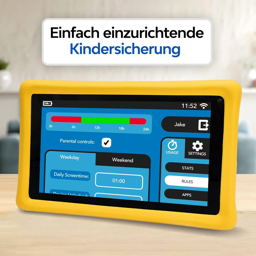 Pebble Gear Kinder Tablet - Disney Pixar Toy Story | 7 Zoll Kids Tablet mit kindgerechter Hülle, elt
