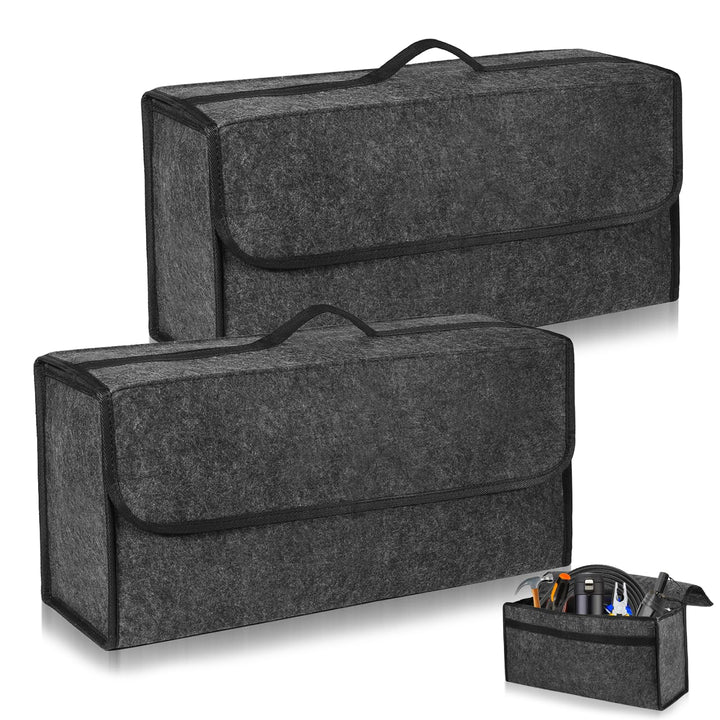 Auto Organizer Toolbag, Kofferraumtasche Toolbag, Kofferraum Organizer aus Filz mit Klett Fixierung,