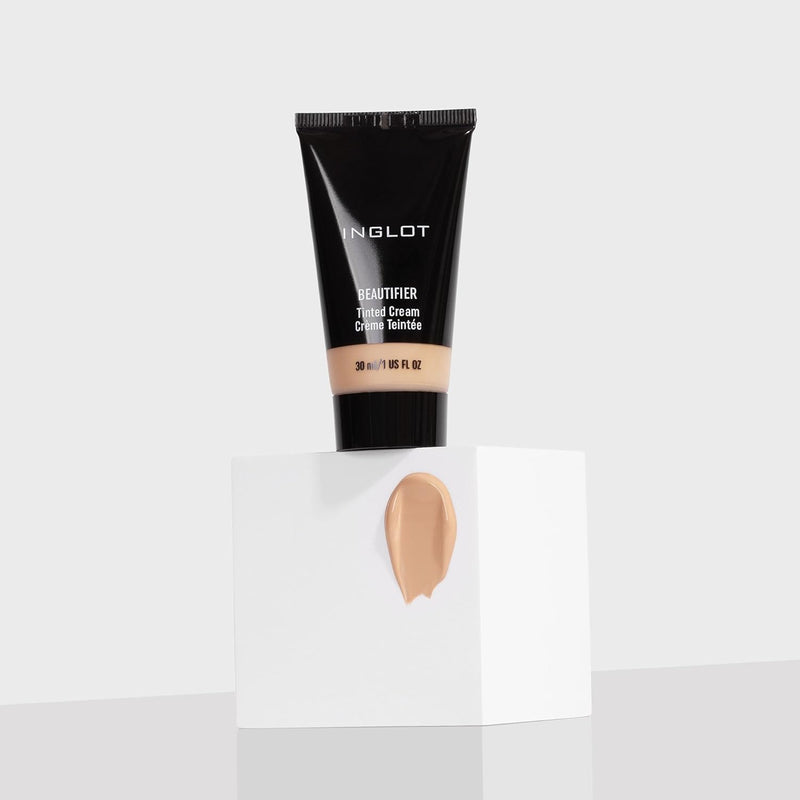 Inglot Beautifier, Tönungscreme, Glatter Teint mit Zarter Farbe, mit HD-Pigmenten, Auch für Empfindl