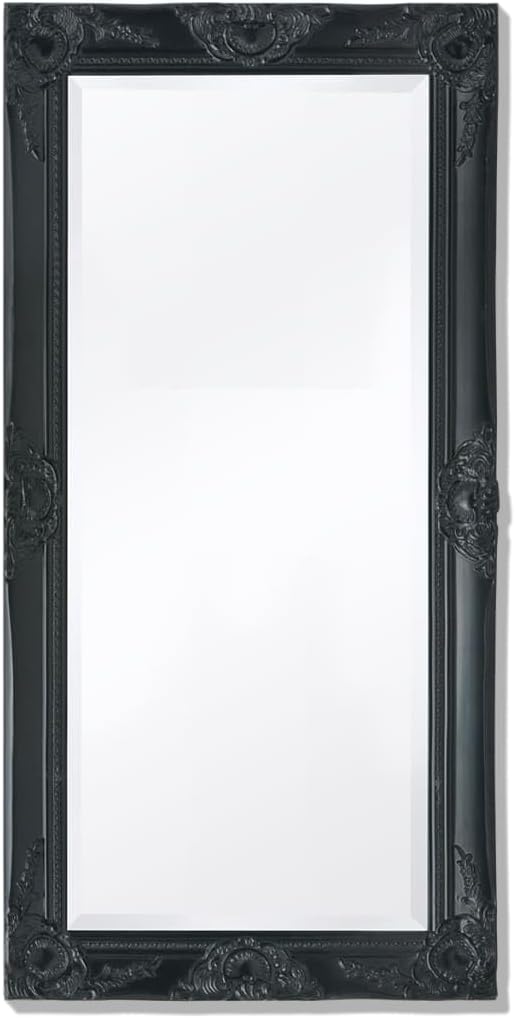 vidaXL Wandspiegel Garderobe Spiegel Badspiegel Antik Barock 100x50 cm Schwarz, Schwarz