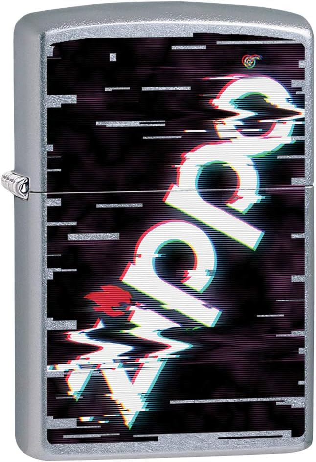ZIPPO – Sturmfeuerzeug, Zippo Logo, Color Image, Street Chrome, nachfüllbar, in hochwertiger Geschen