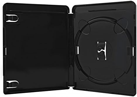 Amaray 4K Blu-ray Hüllen, 15 mm, Maschinen-Pack-Qualität, Schwarz, 25 Stück