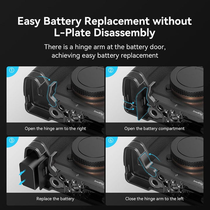 SMALLRIG A7 IV / A7S III / A1 L-Bracket für Arca-Typ, A7 IV L Winkel L-Bracket L-Schnellwechselplatt