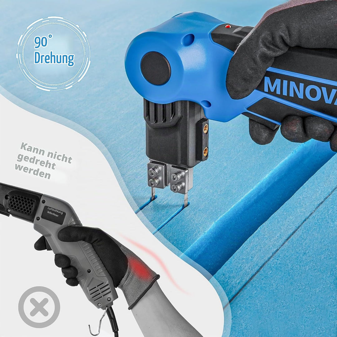 MINOVA Styroporschneider Drehbarer Elektrischer Heissdrahtschneider Schaumstoffschneidwerkzeugset Lu