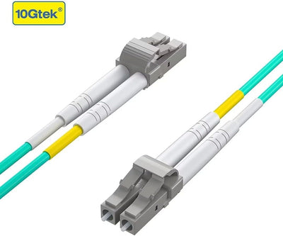 10Gtek LC zu LC OM3 Multimode Duplex 50-Meter, LWL Glasfaser Patchkabel Fibre Optic Patch Cable 50/1