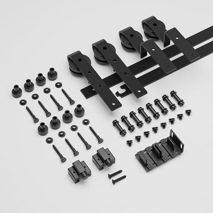 Mini Schiebetür Komplettset Schiebetürbeschlag 122cm Laufschiene mit Rollen Schiebetürsystem für Byp